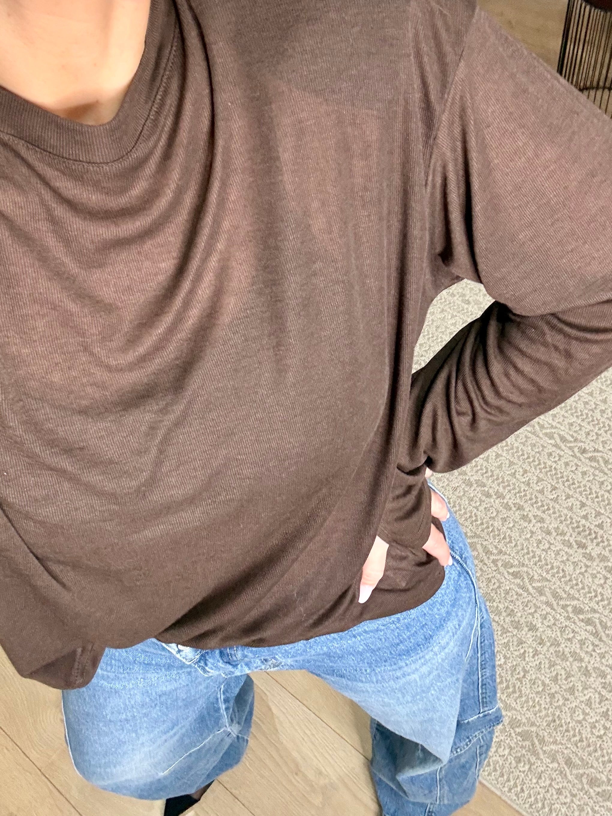 T-shirt Mitaine Epaulette Paula - Choco