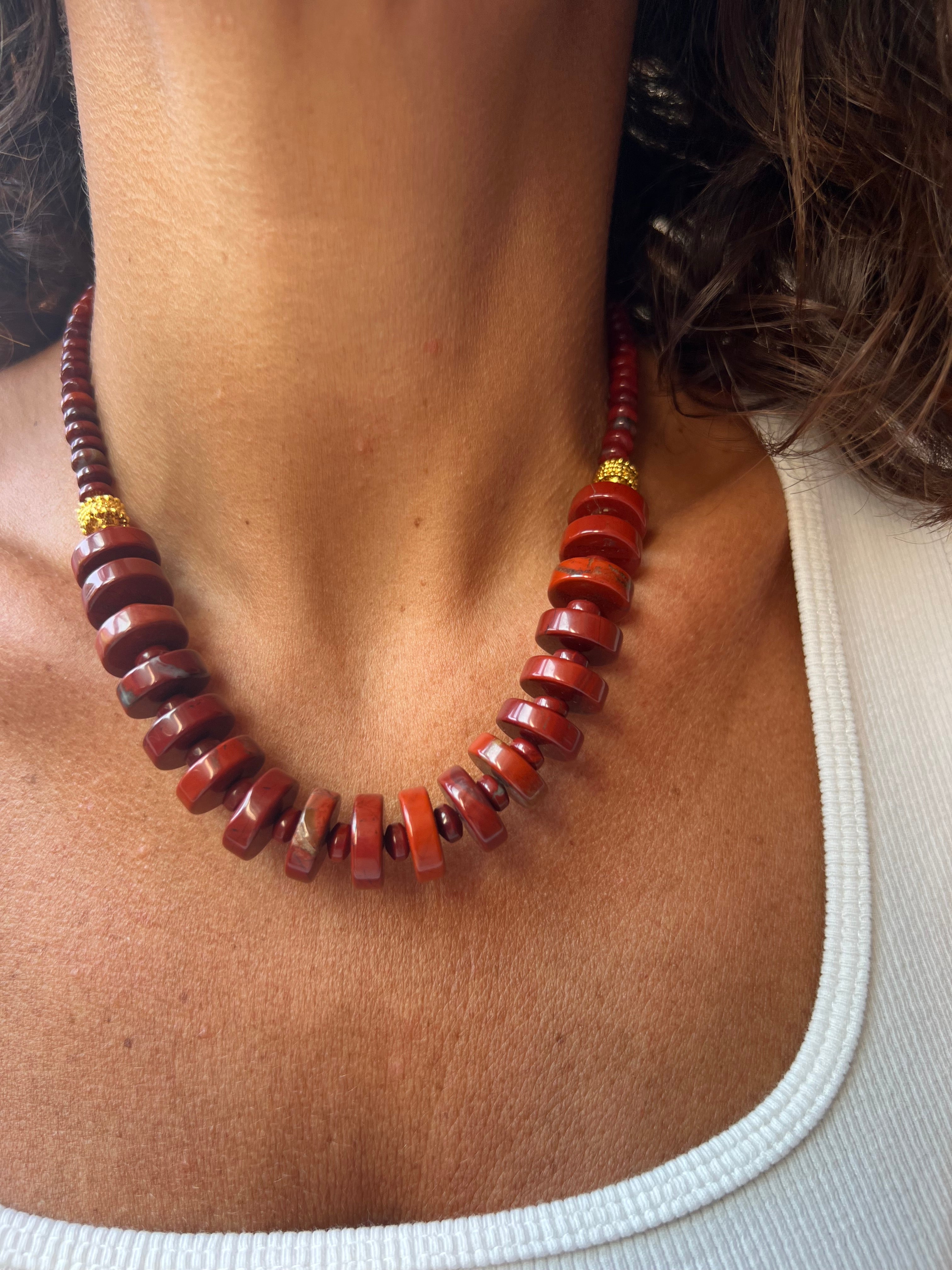 Collier Be - Agate rouge