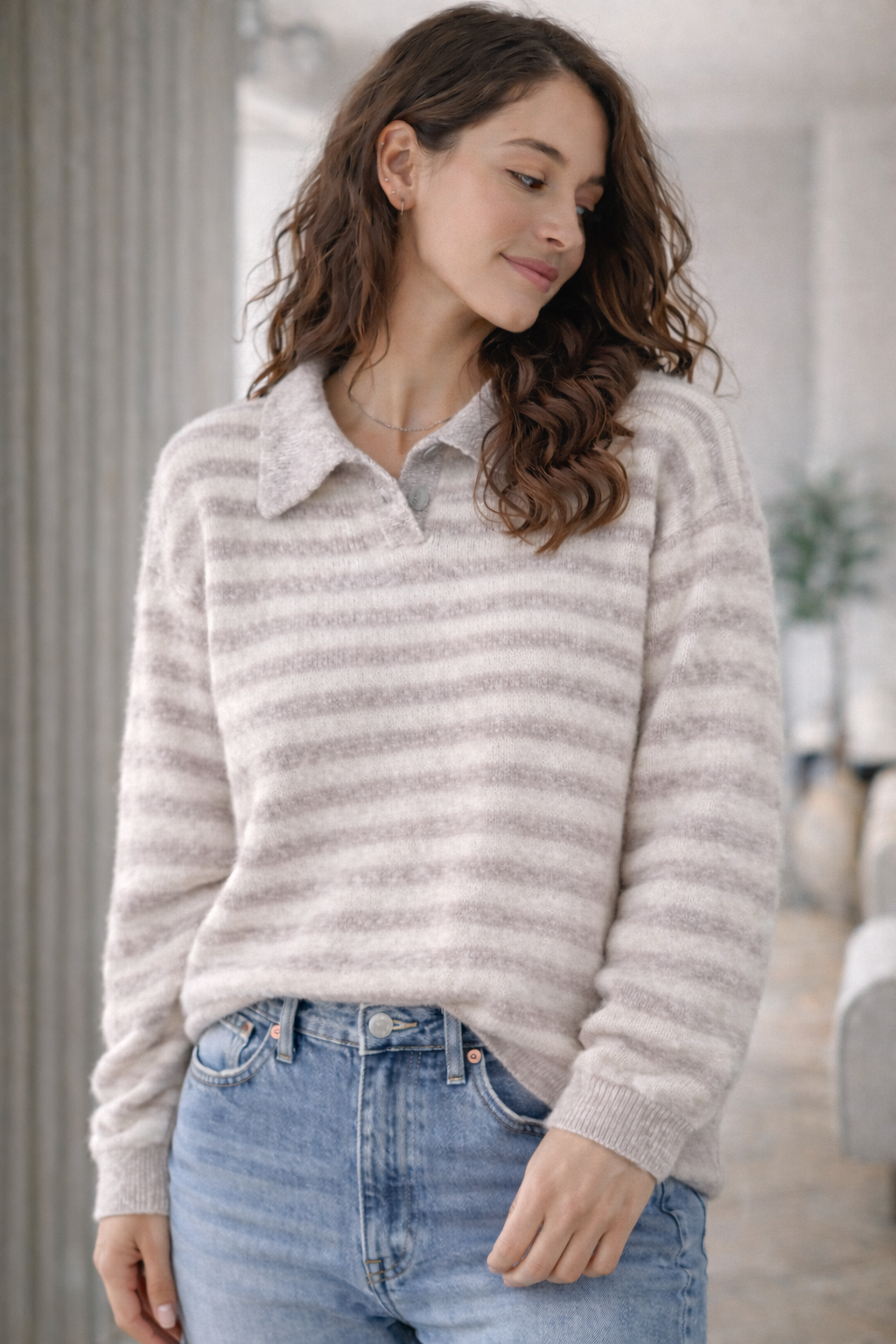 Pull Polo Mili - Ecru
