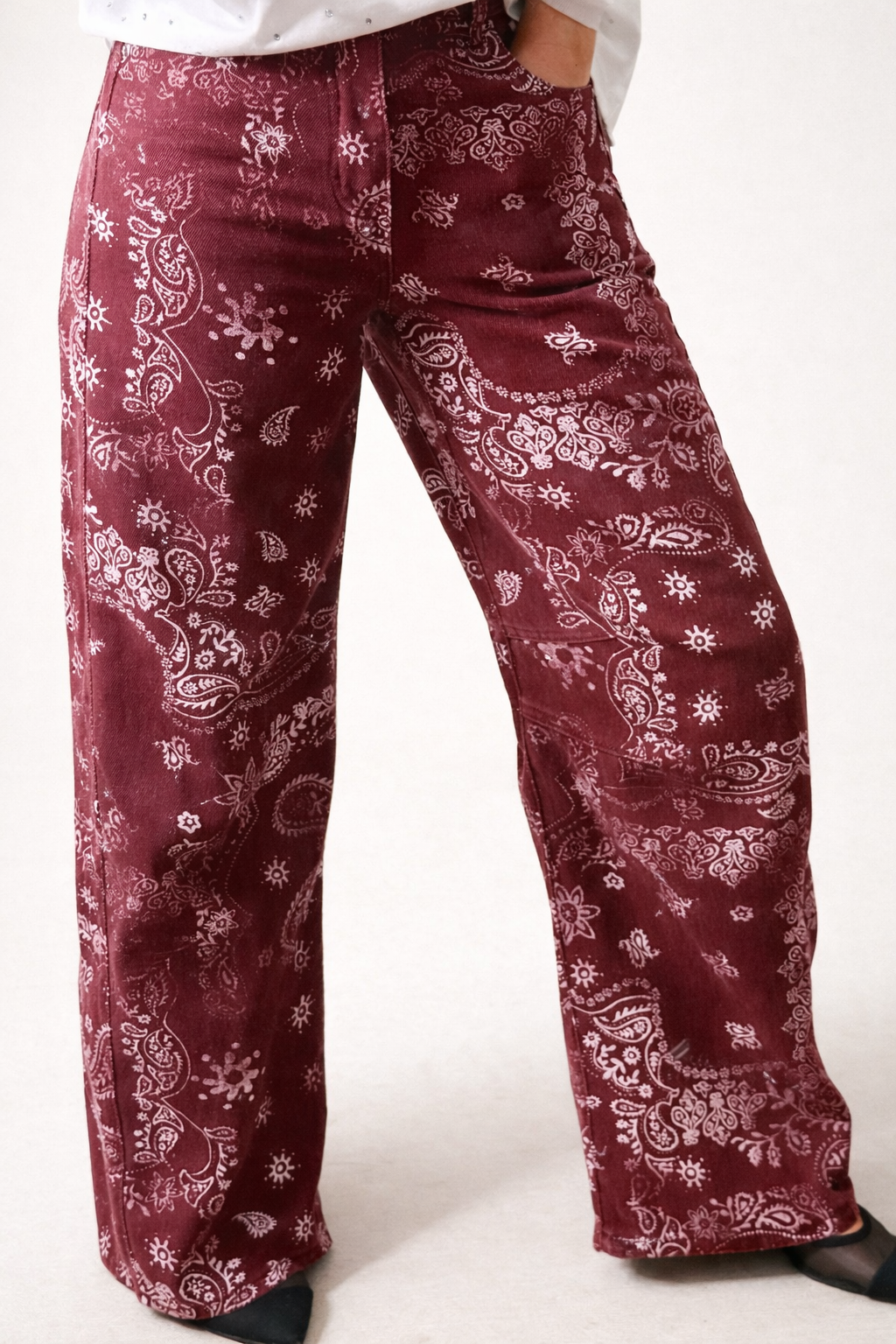 Jeans Bandana - Bordeaux