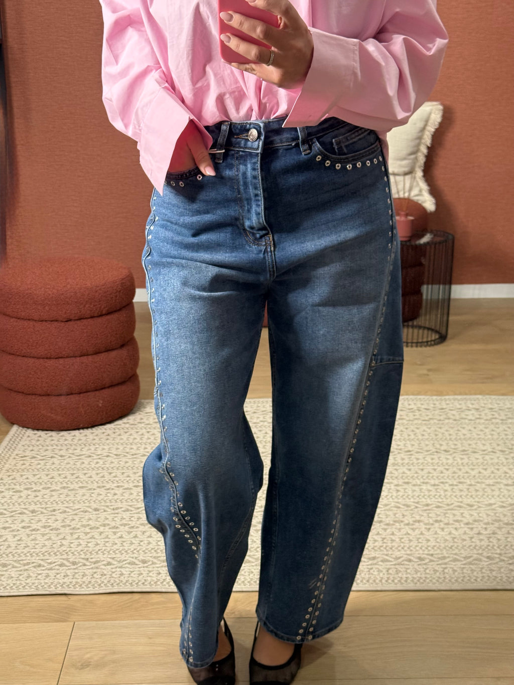 Jeans Bali œillet - Bleu