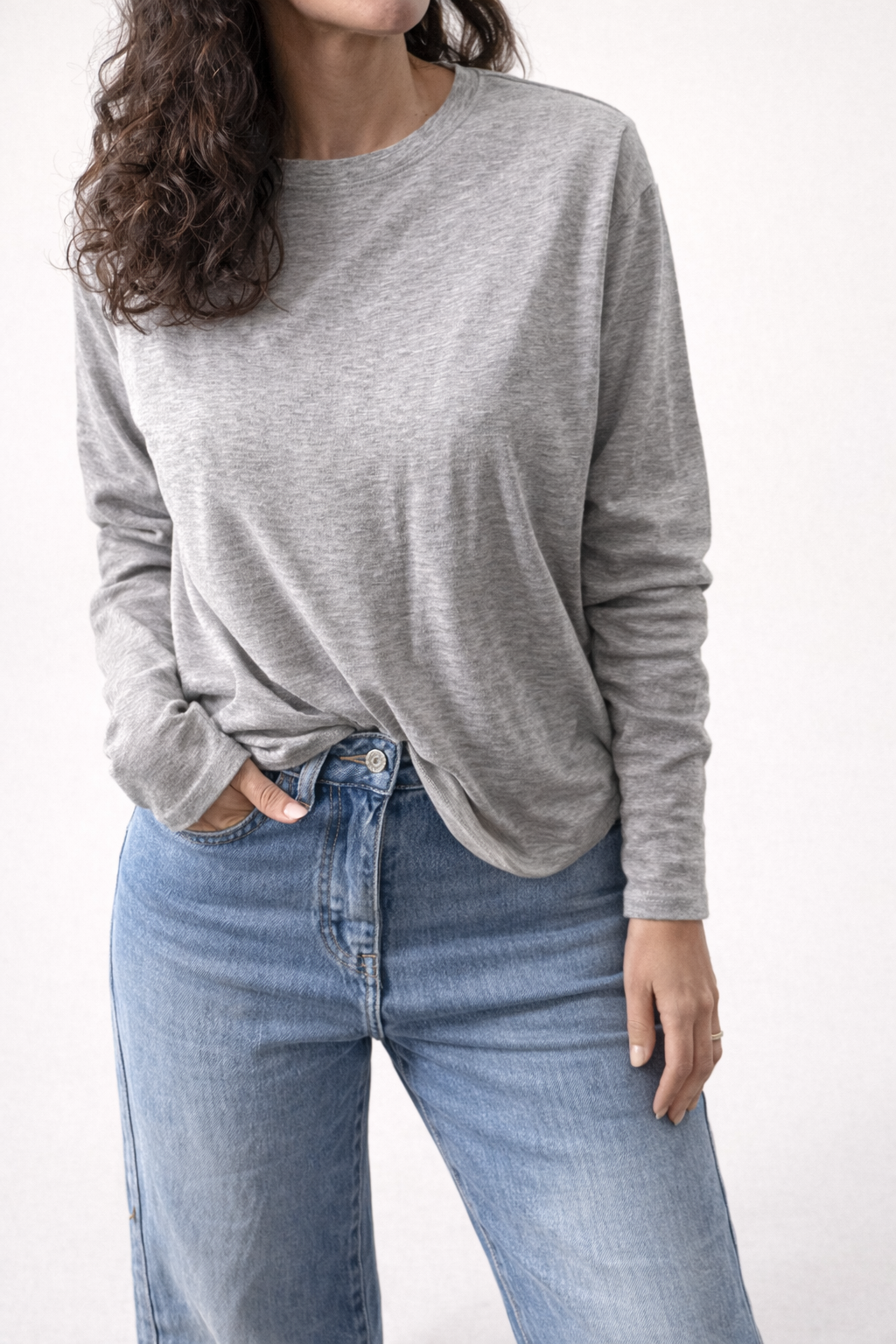 T-shirt Mitaine Epaulette Paula - Gris