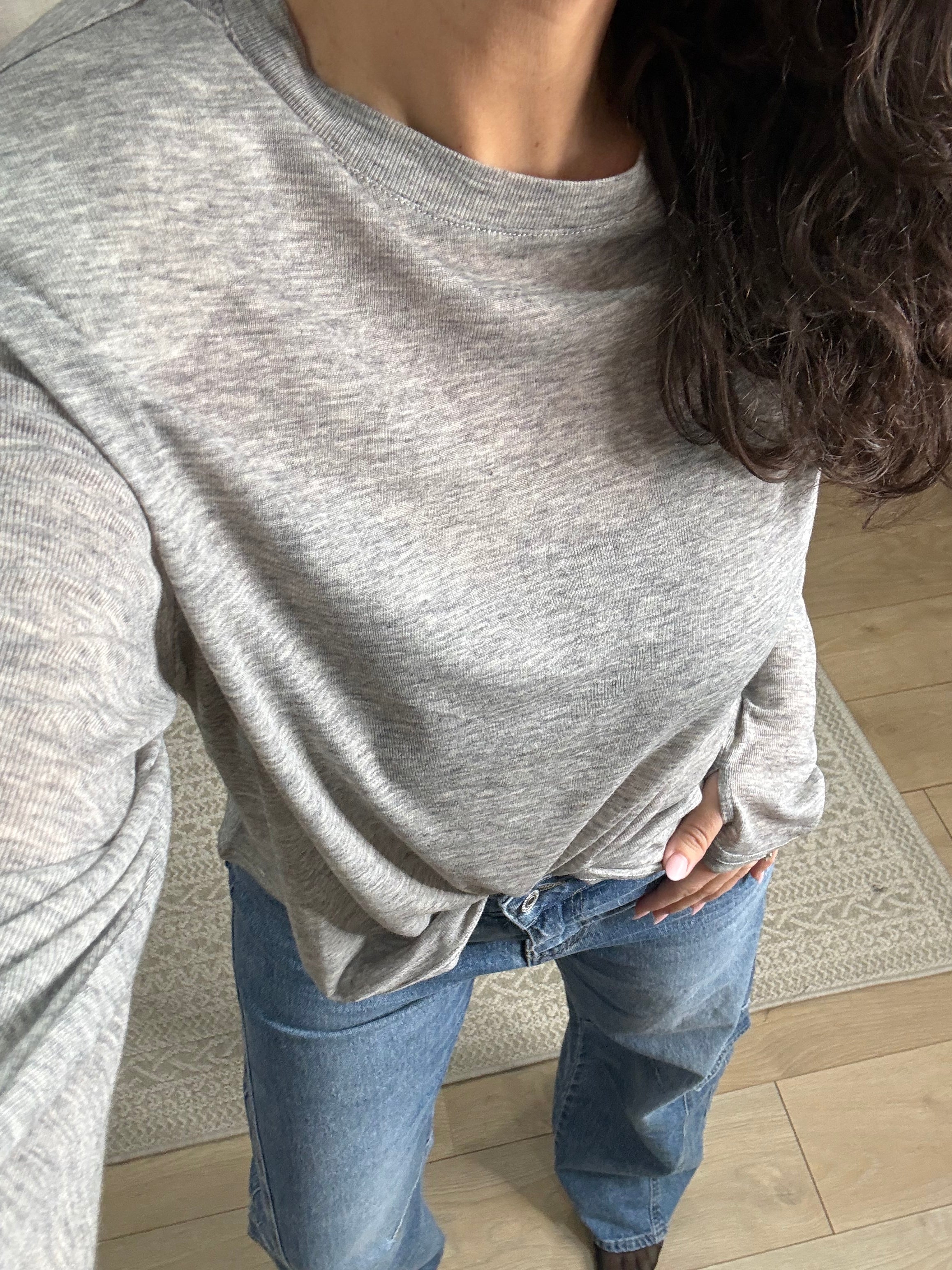 T-shirt Mitaine Epaulette Paula - Gris