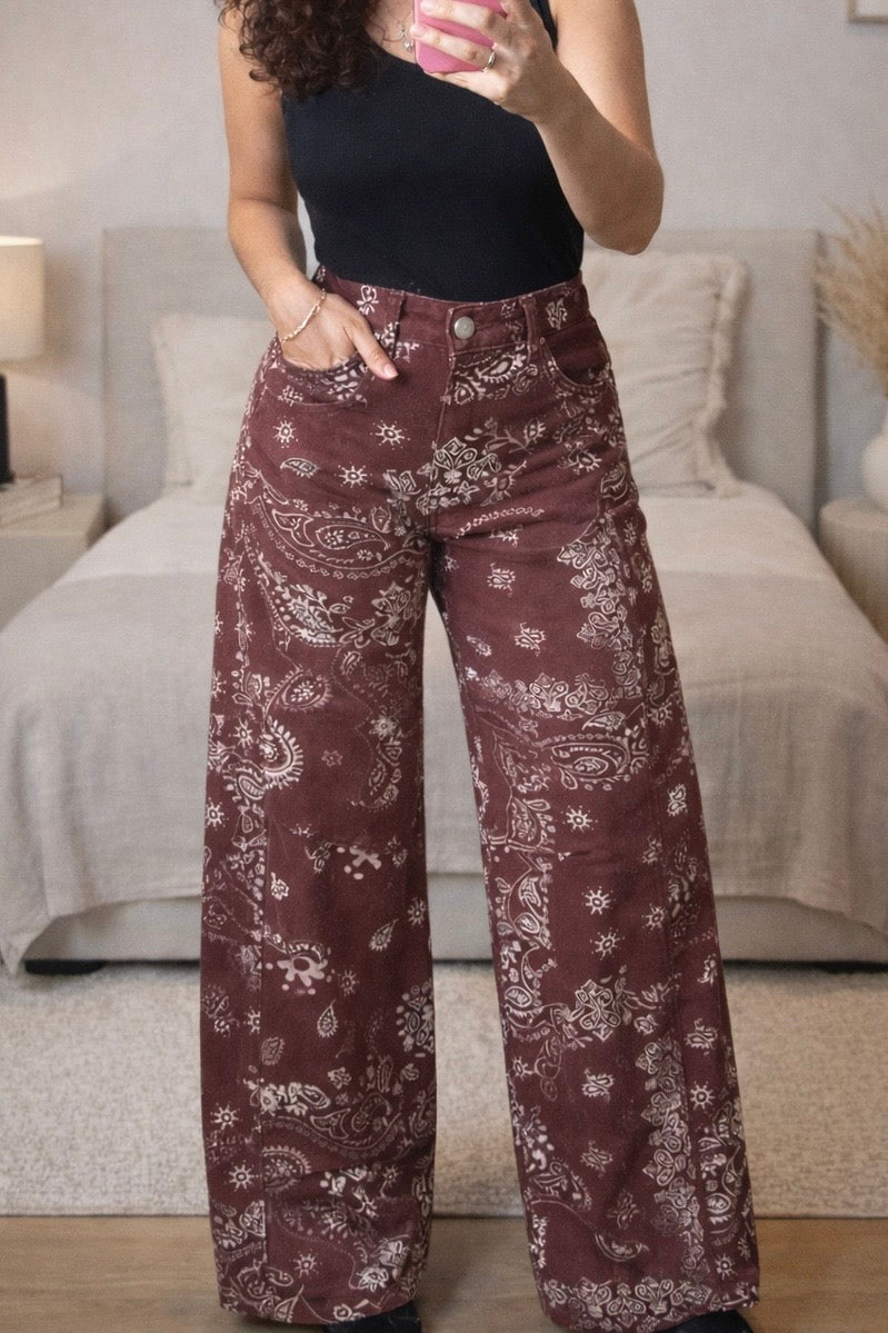 Jeans Bandana - Bordeaux