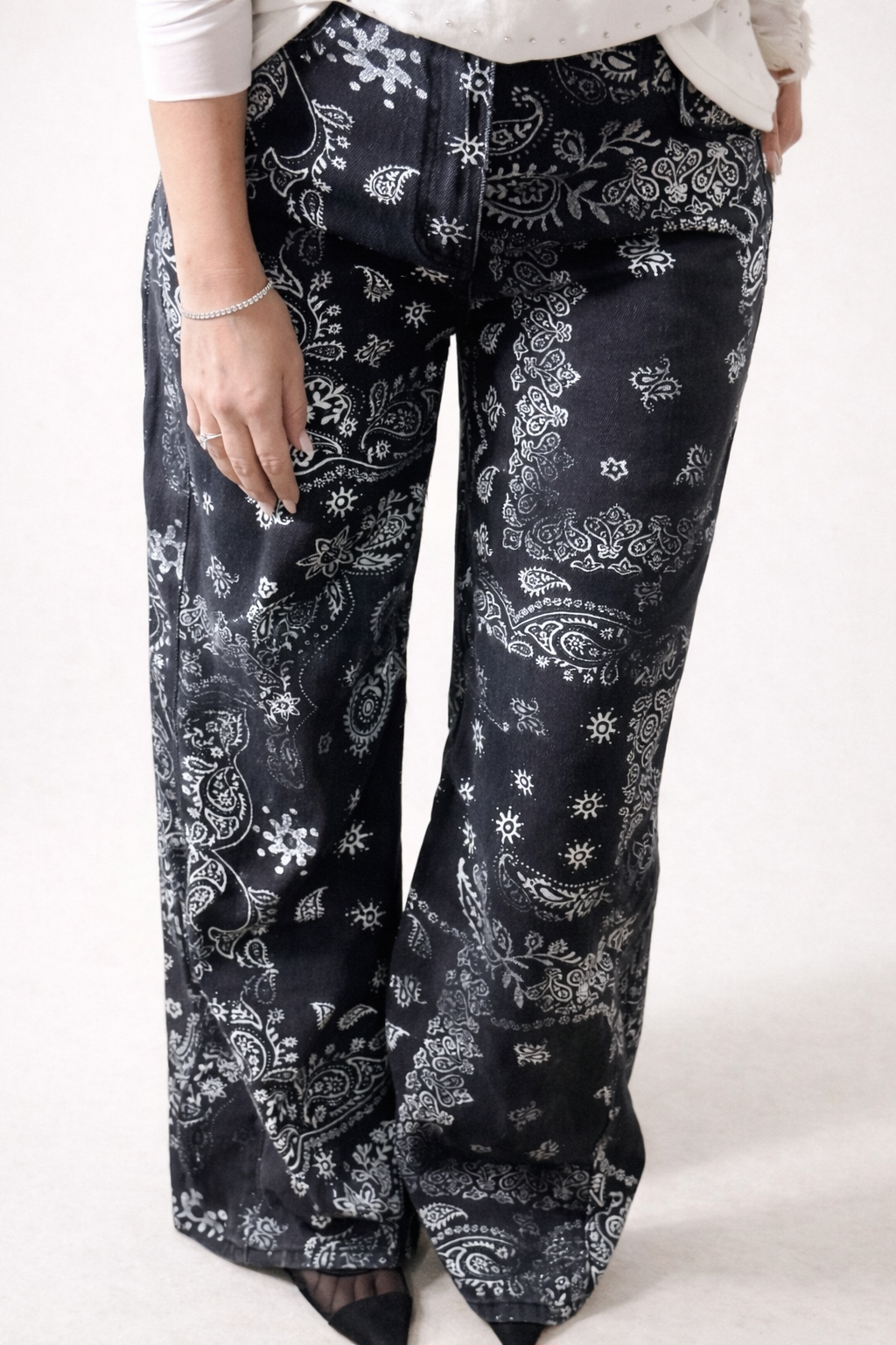 Jeans Bandana - Noir