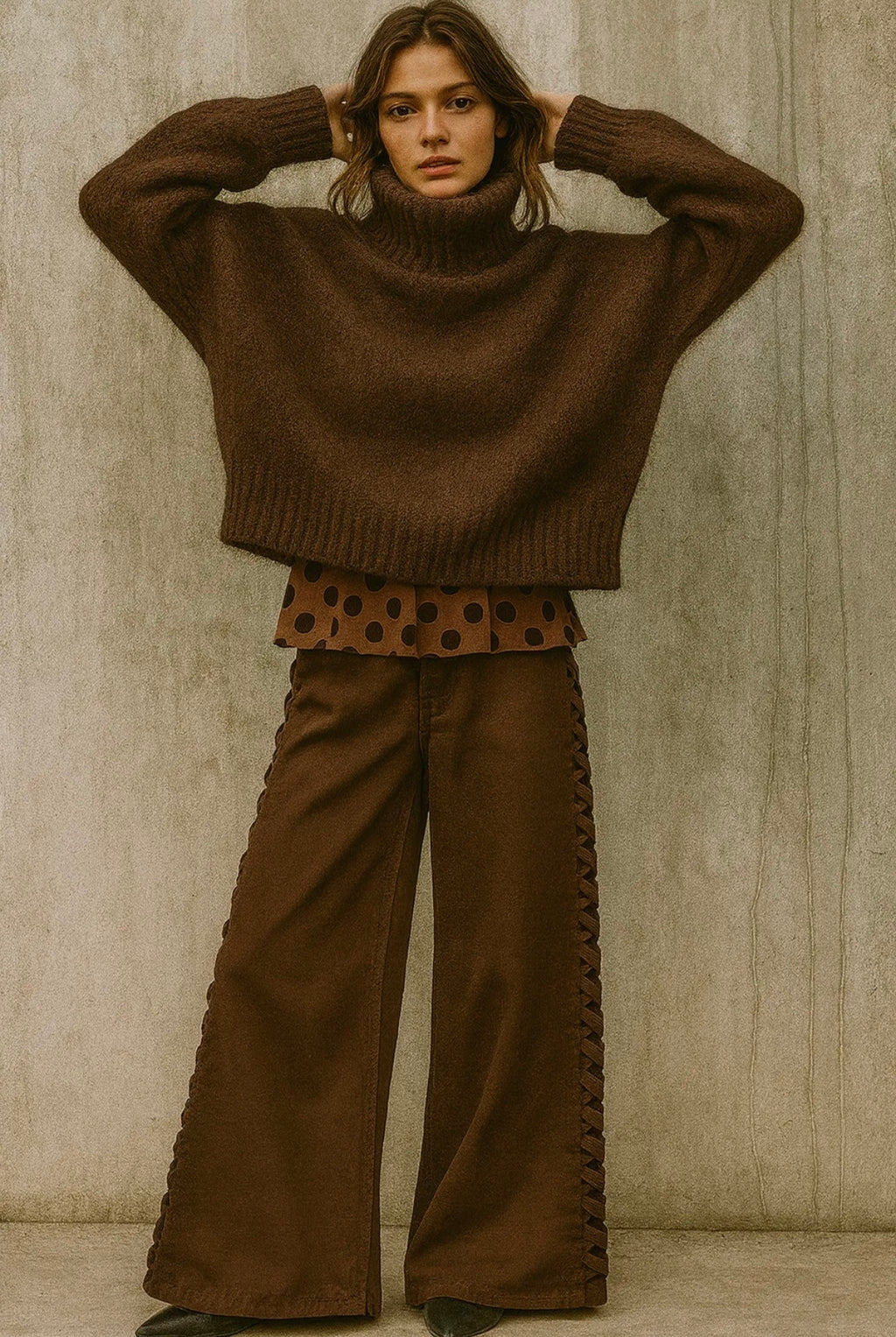 Jeans Tressé - Choco