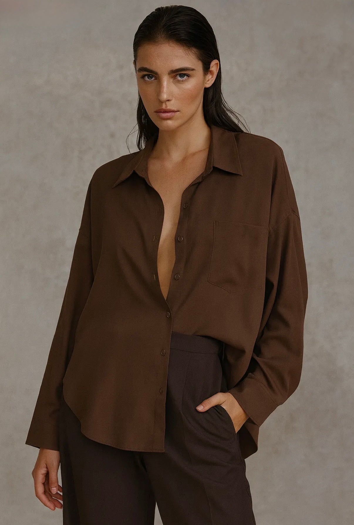 Chemise Lina - Choco